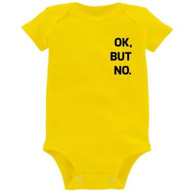 Imagem de Body Bebê Ok, but no. - Foca na Moda, Amarelo, P