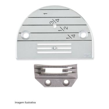 Imagem de Chapa 4 Carreiras E Dente Para Máquina Reta Industrial