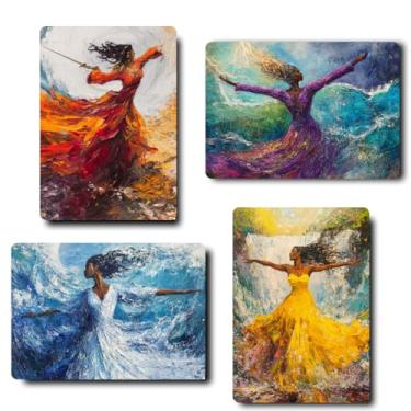 Imagem de Kit 04 Quadros Orixás iansã, Oxum, Iemanjá E Nanã - Umbanda Candombé (28x20cm)