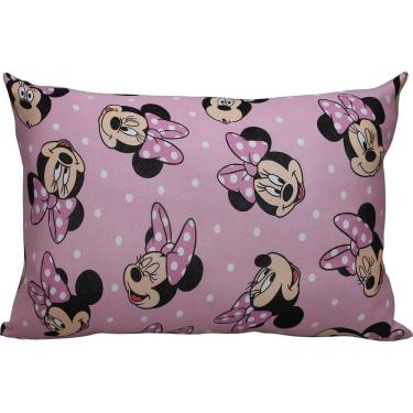 Imagem de Fronha Portallar Malha Disney Estampada Big Minnie 48cmx68cm Rosa