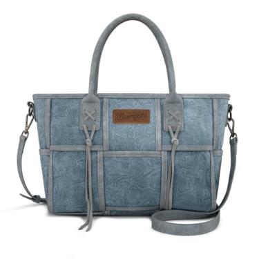 Imagem de Montana West Bolsa feminina Wrangler de tecido floral ocidental e bolsas de mão, Calça jeans floral, Large