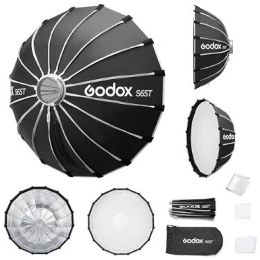 Imagem de Godox Softbox GODOX S65T 65 cm/25,6 pol. Guarda-chuva de liberação rápida, suporte Bowens com difusores frontais e internos removíveis para fotografia, transmissão ao vivo e viagens