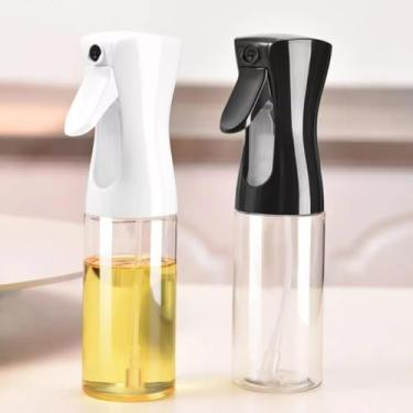 Imagem de Spray Borrifador vidro Frasco Kit Duas Cores Multifuncional Azeite água Óleo Vinagre (1 BRANCO + 1 PRETO-2 UNIDADS)
