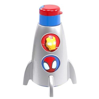 Imagem de Garrafa Foguete Desenho Spidey para Festa Infantil 320ml 1 und - Plasú