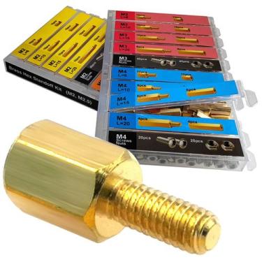 Imagem de Kit Standoff EEEEE (M2 M2.5 M3 M4) com 572 peças de parafusos e porcas
