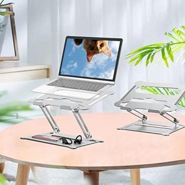 Imagem de Suporte Ajustável de Alumínio para Notebook com Ventilação para MacBook, Lenovo, Dell e Outros (Compatível com Notebooks de 10 a 17 polegadas)