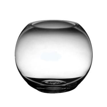 Imagem de Tanque de peixes de vidro transparente espesso redondo grande aquário de mesa aquário sala de estar tartaruga aquário (pequeno)