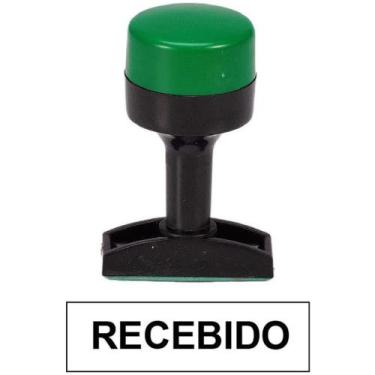 Imagem de Carimbo Recebido Padronizado Manual 14X38MM Pacote com 6 - Carbrink