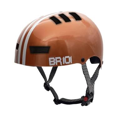 Imagem de Capacete Bike Patins Patinete bicicleta skate Urbano Profissional BR 101 (Dourado, M - VESTE 57/58)