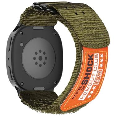 Imagem de Pulseira de nylon compatível com S Samsung Galaxy Watch 8 de 40 mm e 44 mm/Galaxy Watch 8 Classic de 46 mm (2025), pulseira de nylon militar Galaxy Watch Ultra, para homens