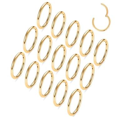 Imagem de MOQIKAKA Anéis de septo de nariz de aço cirúrgico 16G 18G 20G - Aço inoxidável articulado segmento clicker anéis de nariz argola hélice cartilagem Daith Tragus brincos dorminhoco, tampões de ouvido