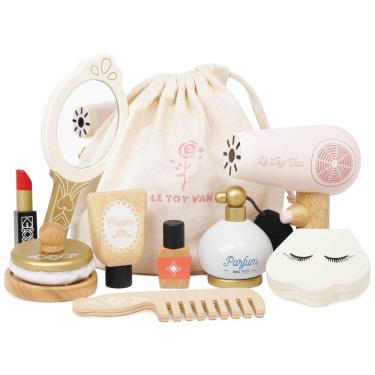 Imagem de Conjunto de Cosméticos de Madeira com Bolsa, Incentiva a Criatividade, Le Toy Van.