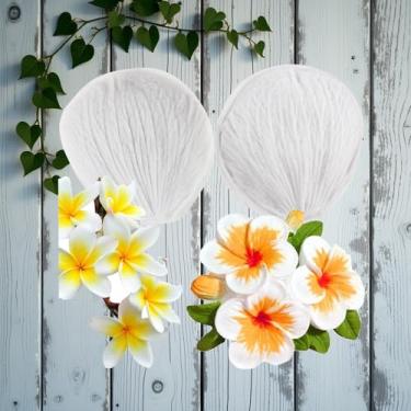 Imagem de Molde de silicone com veios de flor Gumpaste Frangipani Plumeria para decoração de bolos, enfeite de cupcake, pasta de chiclete, argila de polímero