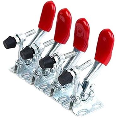 Imagem de Braçadeira horizontal 201A conjunto de grampos de alternância de liberação rápida 27 kg/60 lbs capacidade de retenção antiderrapante ferramenta de clipe de mão