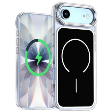 Imagem de BAISRKE Capa magnética para iPhone 17 Air [6,5 polegadas], [compatível com Mag-Safe] Capa fina e transparente | Design híbrido à prova de choque com parte traseira rígida de policarbonato e
