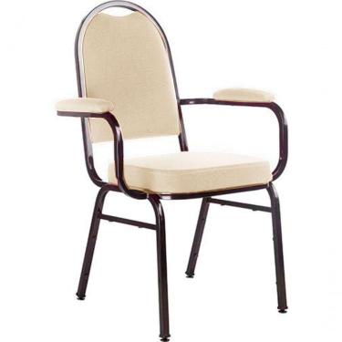 Imagem de Cadeira Com Braços Para Auditórios Linha Hotel Bege
