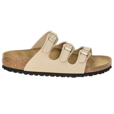 Imagem de Birkenstock Sandália feminina Florida Birko-Flor, Sandcastle, 8-8.5 Narrow