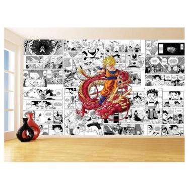 Imagem de Papel De Parede Dragon Ball Goku Página Manga 3,5M Dbz658 - Você Decor
