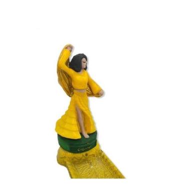 Imagem de Incensário Régua Cigana Amarela Em Resina 24 Cm - Bialluz Presentes