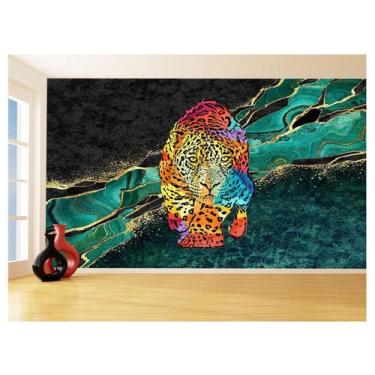 Imagem de Papel De Parede 3D Animais Pop Art Onça Pintada 3,5M Pxa73 - Você Deco