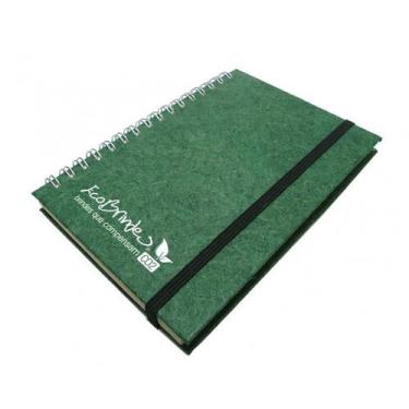 Imagem de Caderno artesanal com Capa revestida com Folha de Bananeira de Wireo -