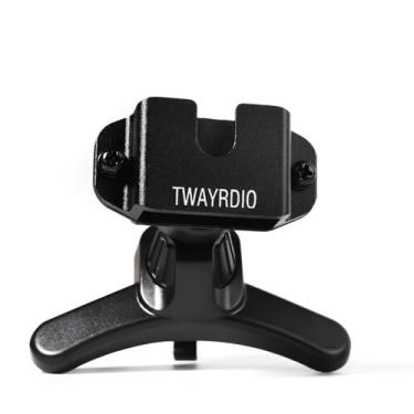 Imagem de TWAYRDIO Suporte de rádio com clipe de gancho de metal, suporte de rádio portátil para saída de ar do carro, suporte universal para automóveis Yaesu Motorola Baofeng Retevis Midland Rádios