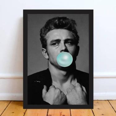 Imagem de Quadro James Dean Bubble Gum 45X34Cm Moldura Preta