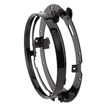 Imagem de Generic Suporte de Montagem de Farol Redondo de 7" Construção de Ferro Durável Adequada para JK, Resistente a Choques à Prova D'água, 1 Unidade, Base de Fixação de Farol de Motocicleta/carro (Preto)