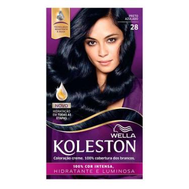Imagem de Coloração Creme Wella  Koleston Tons Escuros, Preto Azulado