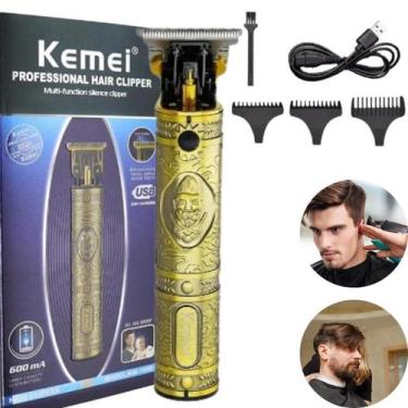 Imagem de Maquininha De Acabamento Kemei Redonda Dragão S/ Fio Bivolt, Bivolt