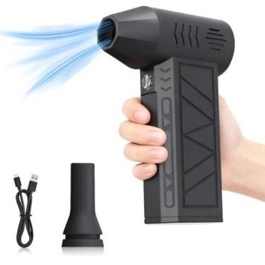 Imagem de Mini Soprador Elétrico Portátil com Lanterna LED Limpeza Equipamentos 