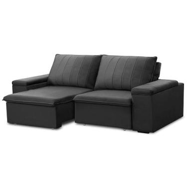 Imagem de Sofá 3 Lugares Retrátil Reclinável Para Sala 205cm Malfati F04 Veludo 