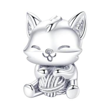 Imagem de Pulseira Feminina De Prata Esterlina 925 Com Pingentes De Cachorro, Co
