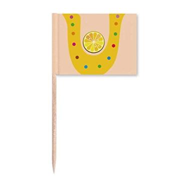 Imagem de U Alfabeto Laranja Frutas Padrão Bonito Palito Bandeiras Marcador Decoração de Festa