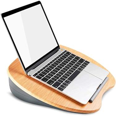 Imagem de Bandeja multifuncional para laptop, suporte para travesseiro, mesa de madeira, mesa para laptop, tablet, flip, portátil, apoio de cabeça ao ar livre, travesseiro de soneca para escritório Double the