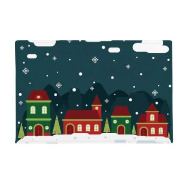 Imagem de DIYthinker Tapete de neve para casa na árvore da nuvem com floco de neve, tapete antiderrapante para porta de banheiro