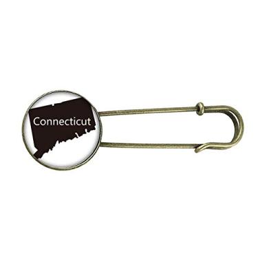 Imagem de Connectic America – Broche de metal retrô com contorno do mapa dos EUA
