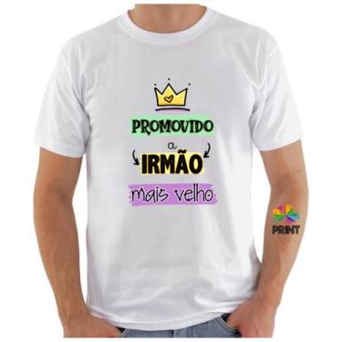 Imagem de Camiseta Adulto Promovido A Irmão Mais Velho Est. Verde Lilás  - Chá D