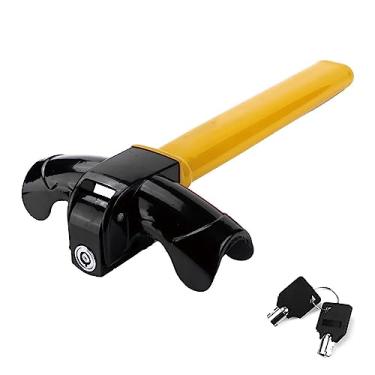 Imagem de trava do volante,ERYUE Trava de volante de carro em forma de T universal antirroubo trava de carro com 2 chaves para carro caminhão SUV