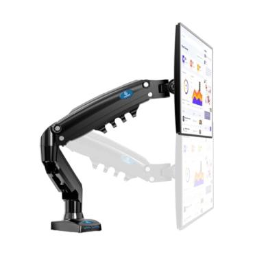 Imagem de Suporte Ergonômico Articulado de Mesa com Pistão a Gás, Design Compacto e Retrátil para Monitores de 17'' a 30'', Com 2 USB Preto