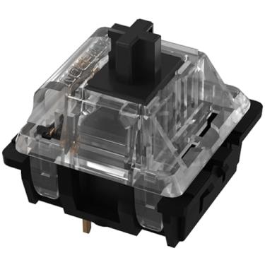 Imagem de GATERON Interruptores de teclado KS-8, LED de furo passante de 5 pinos, compatível com teclado mecânico MX (35 peças) (preto)