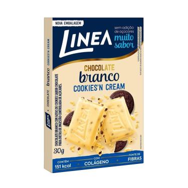 Imagem de Chocolate Linea Branco Cookies Cream 30g - Embalagem c/ 15 unidades