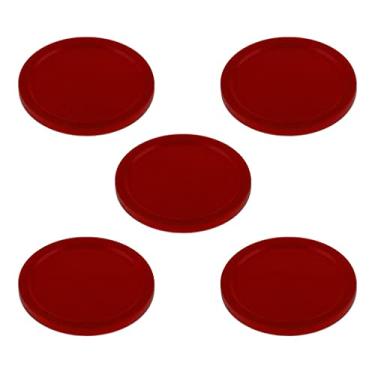 Imagem de 5 peças duráveis de disco de substituição para mesas de jogos, acessórios - vermelho escuro 50 mm