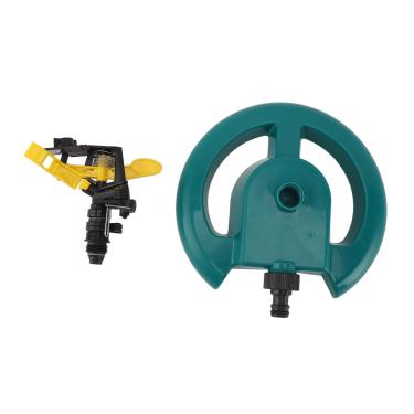 Imagem de Aspersor de jardim, rotação automática G1/2 Plástico durável Fácil instalação Aspersor de gramado amplamente utilizado Aspersor de água giratório de 360 ​​graus de irrigação de