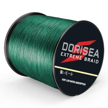 Imagem de Dorisea Linha de pesca trançada 100% Pe Extreme Trança 100% Pe 109Yards-2187Yards 2,7-249,5 kg Fio de pesca verde musgo Incrível Superline Zero Stretch (300 m/328Yards 181 kg/1,4 mm (16 fios))