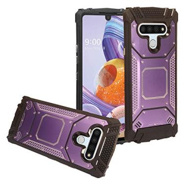 Imagem de CELZEN - Para LG Stylo 6 LM-Q730 (2020) - Capa de telefone híbrida de metal de alumínio - ZY1 roxo