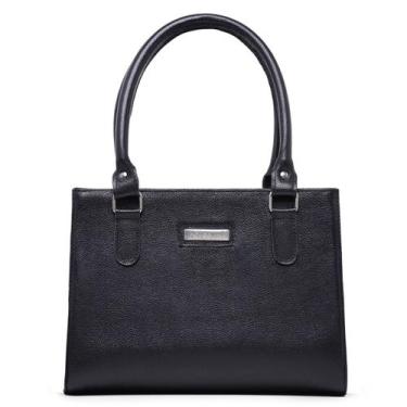 Imagem de Bolsa Tote Média Feminina Transversal em Couro - Mizzuri, Preto, U