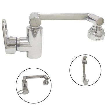 Imagem de Torneira Monocomando Ajustavel Lavabo Cromada Quente Frio Banheiro Cub