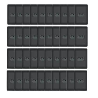 Imagem de 40 Tomada Preta 2P+T 10A 250V com placa Habitat Black - Fame