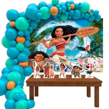 Imagem de Kit Decoração Personalizado Festa de Aniversário Infantil Moana